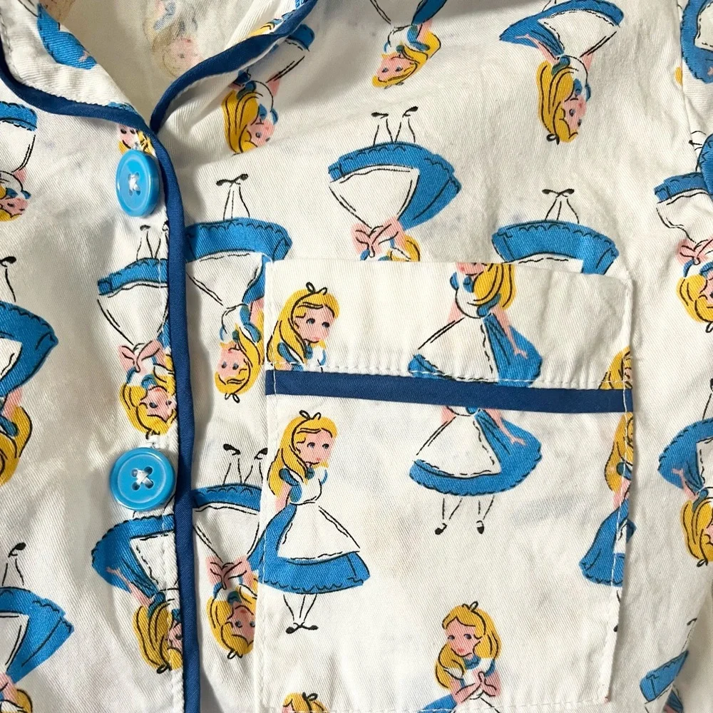 Slumber Party Sleepwear Alice in Wonderland toddler pajamas 2 pieces set small